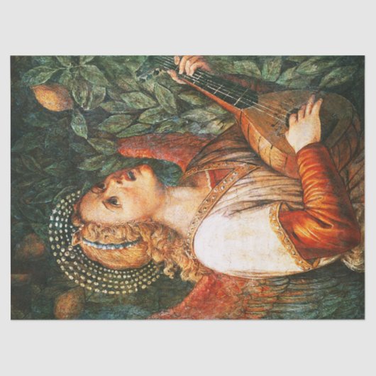 Papier Mousseline MUSIQUE FABRIQUANT NOËL ANGEL Joueur Mandolin (Recto)