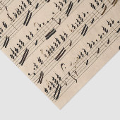 Papier Mousseline Musique feuille manuscrite vintage (Détail)