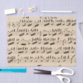 Papier Mousseline Musique feuille manuscrite vintage (Artisanat)