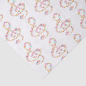 Papier Mousseline musique fleurie treize clefs (Détail)