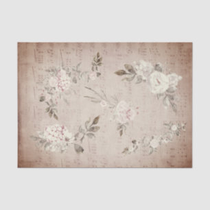 Papier Mousseline Musique florale vintage