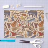 Papier Mousseline Musique Instrument note musicale musicienne Motif (Artisanat)