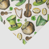 Papier Mousseline Musique Irlandaise Pour La Saint-Patrick (Détail)