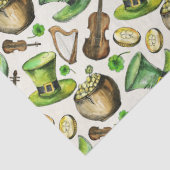 Papier Mousseline Musique irlandaise pour la Saint Patrick's Day (Détail)