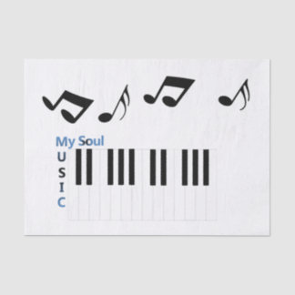 Papier Mousseline Musique Musicale Clavier de Piano Note de Musique