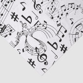 Papier Mousseline Musique, notes musicales (Détail)