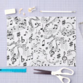 Papier Mousseline Musique, notes musicales (Artisanat)