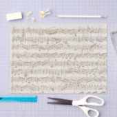 Papier Mousseline Musique vintage Chanson Beige Neutre Découpage (Artisanat)