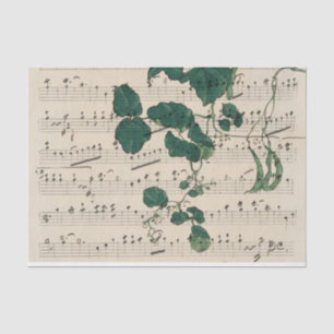 Papier Mousseline Musique vintage et vignes