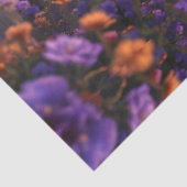 Papier Mousseline Mustang blanc sauvage Fleurs colorées croissant lu (Détail)