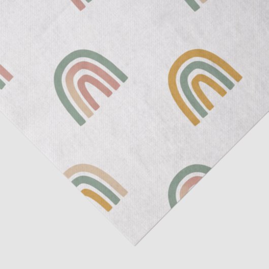 Papier Mousseline Muted boho rainbow scandi pattern  (Détail)