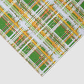 Papier Mousseline MVB Automne Plaid Vert/Orange/Jaune Design (Détail)