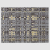 Papier Mousseline MVB Plaid Gris Beige Design (Recto)