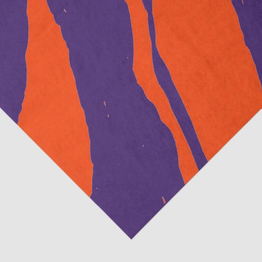 Papier Mousseline MVB Tiger Stripes Design- Orange & Violet (Détail)