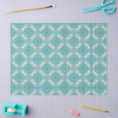 Papier Mousseline MVB Turquoise Bleu et Jaune Faux Lace (Artisanat)