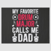 Papier Mousseline My Favorite Drum Major Dad Of A Drum (Recto)