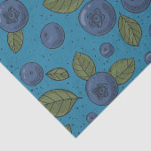 Papier Mousseline Myrtilles sur bleu (Détail)