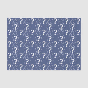 Papier Mousseline Mystère question marque énigme puzzle bleu