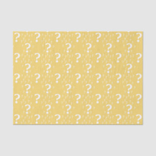 Papier Mousseline Mystère question marque énigme puzzle jaune