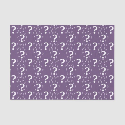 Papier Mousseline Mystère question marque énigme puzzle violet (Recto)