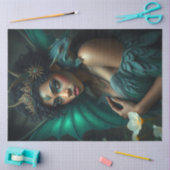 Papier Mousseline Mystérieuse fée de dragon gothique (Artisanat)