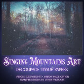 Papier Mousseline mystérieuse forêt enchantée d'Ethérée