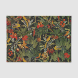 Papier Mousseline Mystérieuse nuit Vintage Tropical Jungle Tissue Pa