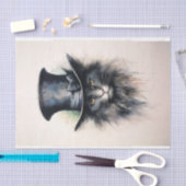 Papier Mousseline Mystérieux chat en casquette noir "Hello Darlin" (Artisanat)