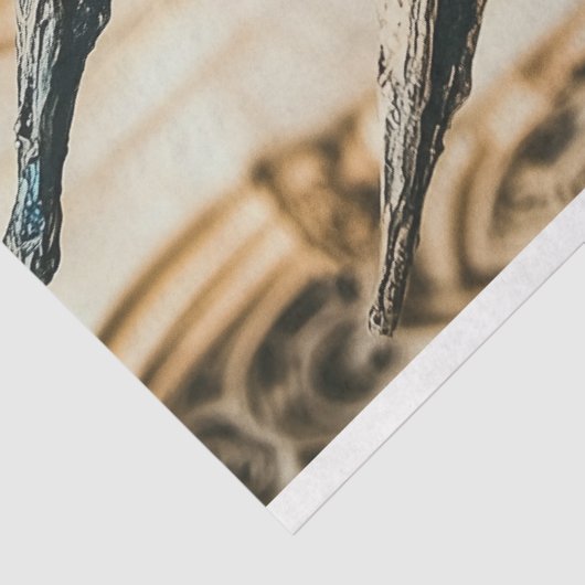 Papier Mousseline Mystérieux Découpage Gothique Paris Gargoyle (Détail)