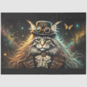 Papier Mousseline Mystic Maine Coon Victorian Steampunk Decoupage (Recto)