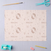 Papier Mousseline Mystical Libra Zodiac Pattern in Brown & Burgundy (Artisanat)