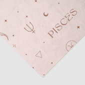 Papier Mousseline Mystical Libra Zodiac Pattern in Brown & Burgundy (Détail)