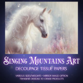 Papier Mousseline Mystical Mare Horse Sparkle Art Decoupage