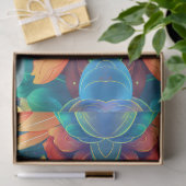 Papier Mousseline mystique paysage magique fleurs (Cadeau)