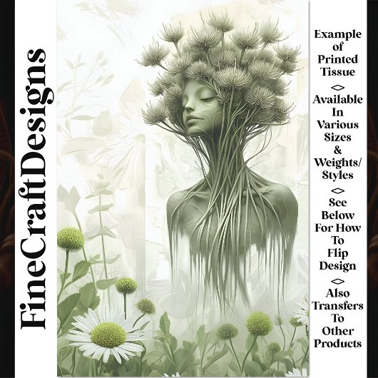 Papier Mousseline Mystique Terre Esprit Mère Nature W4 Découpage