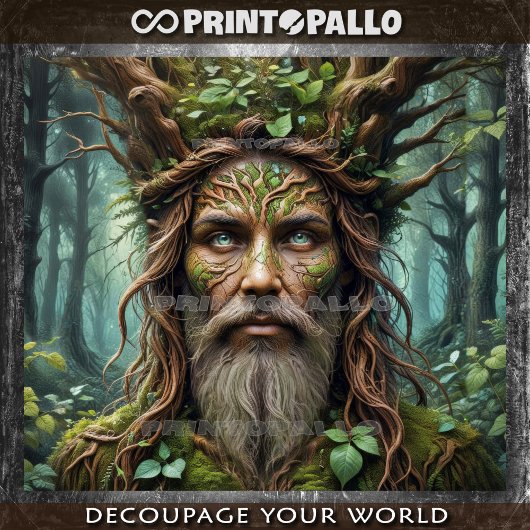 Papier Mousseline Mythe grec : Drus of the tree (Treant)