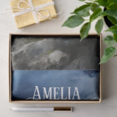 Papier Mousseline Mythique Celtique Dragon bleu Turquoise (Cadeau)