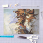 Papier Mousseline N C Wyeth Western Peinture "The War Party" (Artisanat)
