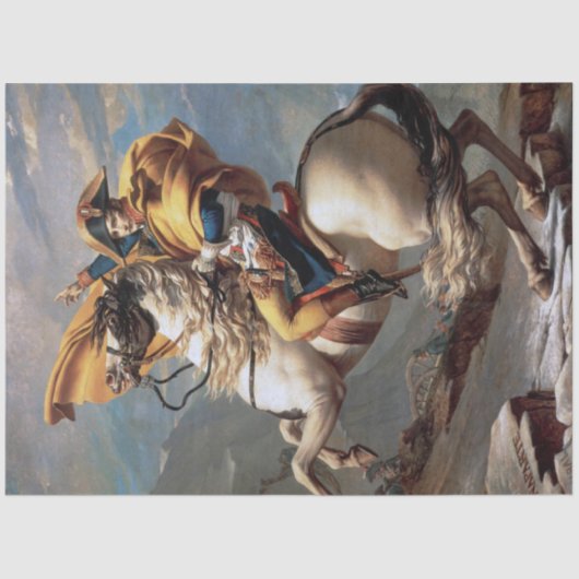 Papier Mousseline Napoléon Traversant les Alpes, Jacques-Louis David (Recto)