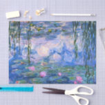 Papier Mousseline Nappes D'Eau<br><div class="desc">.Water Lilies est une série de plus de 200 peintures à l'huile réalisées par l'impressionniste Claude Monet français. Ce tableau,  achevé en 1919,  présente des tons bleu et rose.</div>