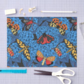 Papier Mousseline Nappes phréatiques bleu hydrangée (Artisanat)