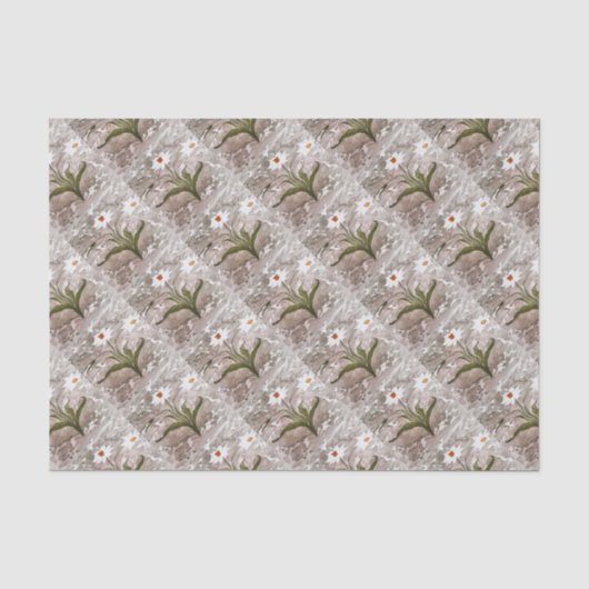 Papier Mousseline Narcisse Sur Marbre (Recto)