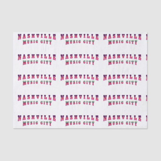 Papier Mousseline Nashville Music City2 (Recto)