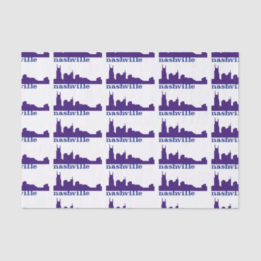 Papier Mousseline Nashville Skyline Purple (Recto)