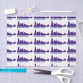 Papier Mousseline Nashville Skyline Purple (Artisanat)
