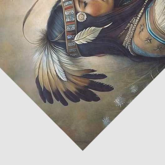 Papier Mousseline Native Potter Painting Pot Decoupage (Détail)