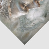 Papier Mousseline Native Warrior Profile & Horse Decoupage (Détail)