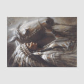 Papier Mousseline Native Woman & White Horse Headdress Decoupage (Recto)