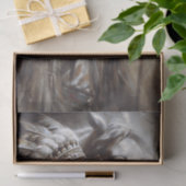 Papier Mousseline Native Woman & White Horse Headdress Decoupage (Cadeau)