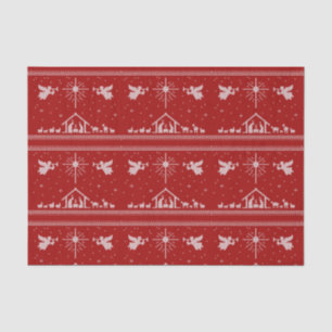 Papier Mousseline Nativité de Knit Douleur de Noël moche Religieux R